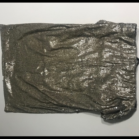 Zara Sequin  Wrap Knot Skirt Silver Size S… - Picture 5 of 10